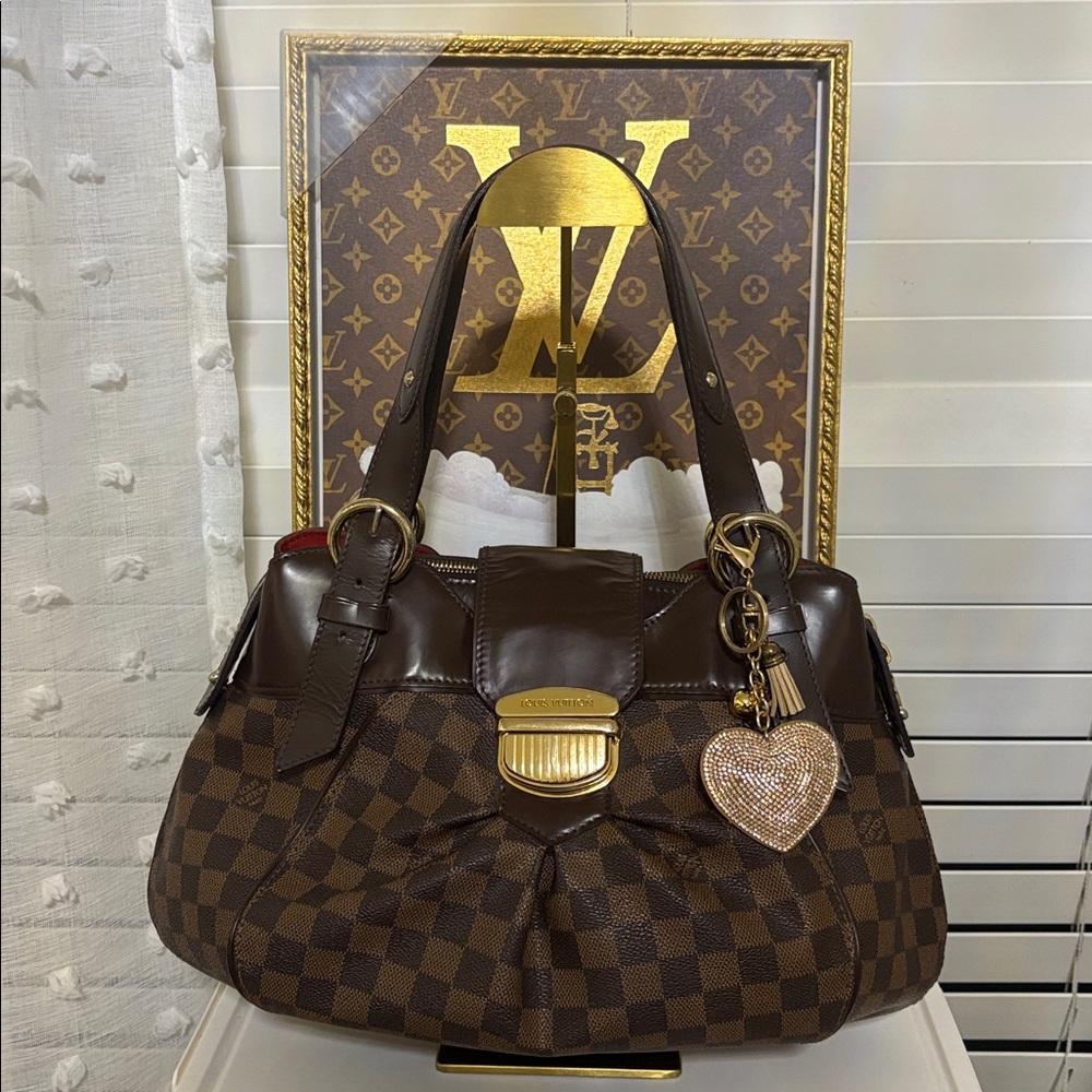 LOUIS VUITTON 🤎 Damier Ebene Sistina PM Shoulder Bag-W/COA -Excellent condition - Picture 1 of 17